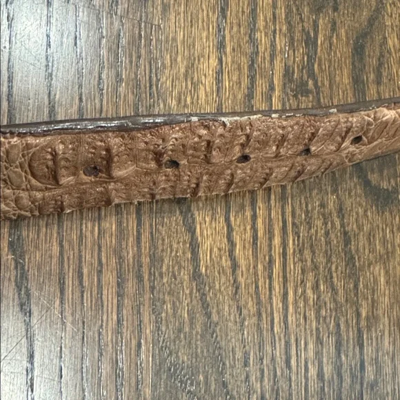 Luchesse Classic Croccodile belt size 44 silver buckle cowboy - Picture 6 of 12